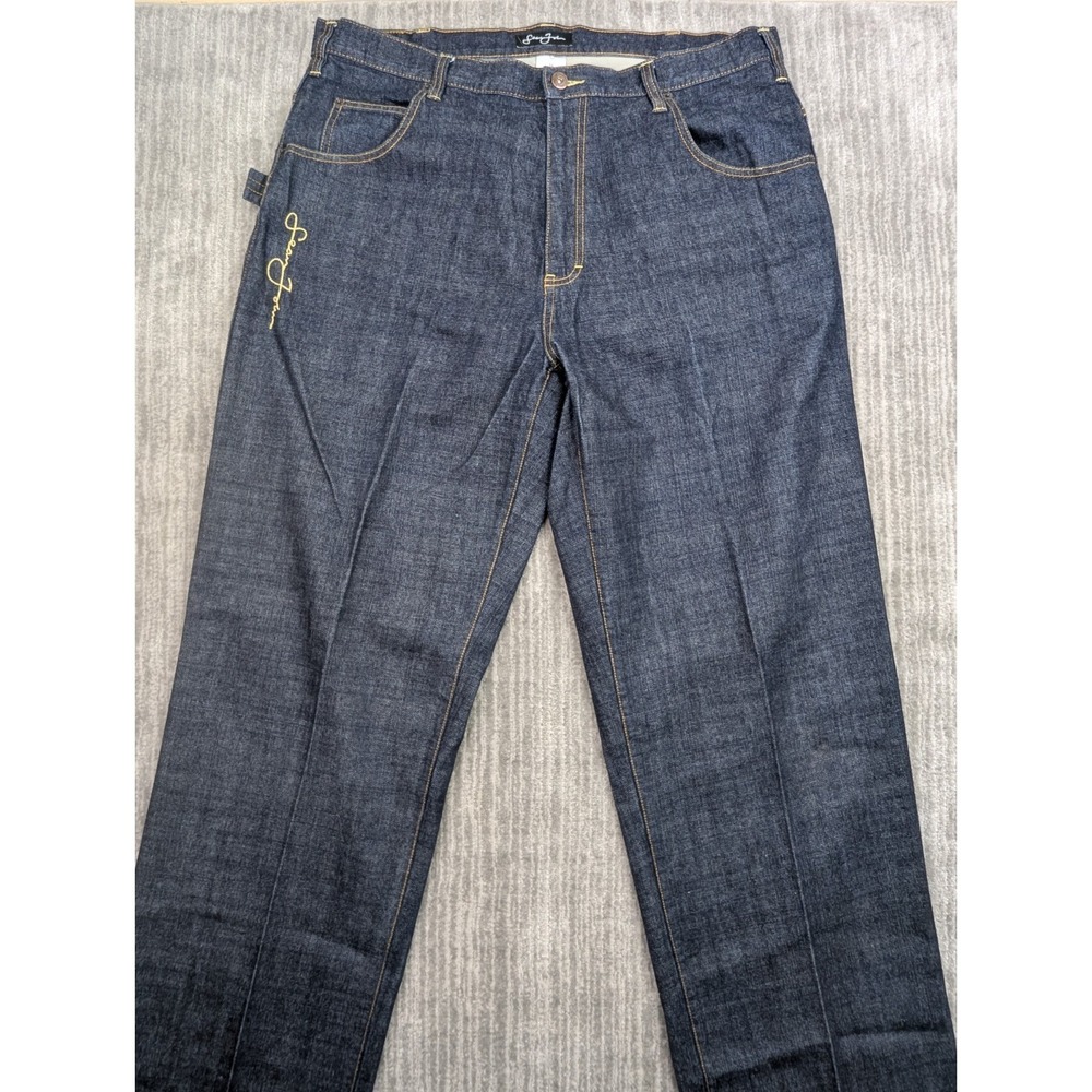 Vintage Sean John Jeans Mens 38x35 Baggy Wide Leg Skater Raver 90s Y2K Jnco Dark